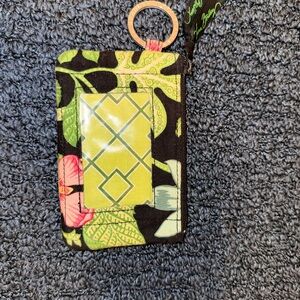 Vera Bradley Rare clip zip ID case in botanica SPRING 2007